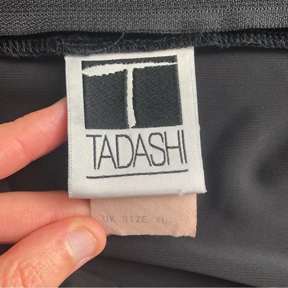 Tadashi Vintage Velvet Long Sleeved Maxi Dress Rhinestone Y2K 90s - Picture 12 of 13